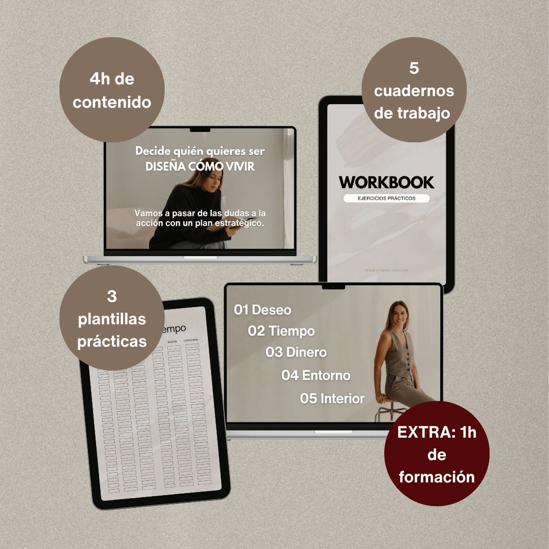 Diseña tu vida en 5 pasos - Taller 100% online