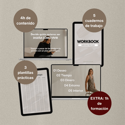 Diseña tu vida en 5 pasos - Taller 100% online